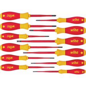 Conjunto de chaves de fenda SoftFinish elétricas slimFix (41003) - WIHA