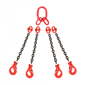 LINGA CORRENTE G80 COM GANCHO SEGURANÇA AUTOMÁTICO 8mm x 4m